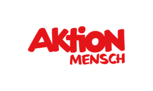 Logo der Aktion Mensch in roten Buchstaben auf weißem Hintergrund.